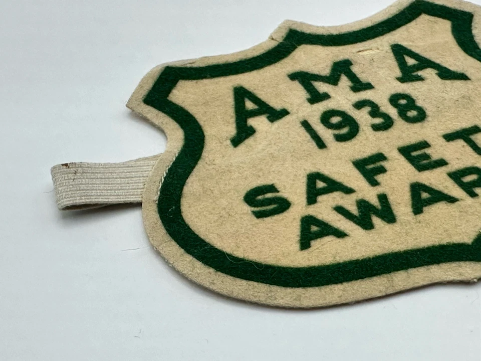 老式罕见 1938 年 AMA 摩托车安全奖臂带战前 — 第 4/4 张图片