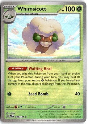 Whimsicott (Poke Ball Pattern) Rare SV: Prismatic Evolutions 008/131 NM