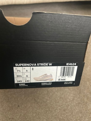 Adidas Supernova Stride Running Trainer Pastel Pink UK 6 New in Box - Picture 7 of 7