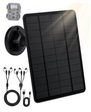 Trail Camera Solar Panel, 3W Solar Panel Charger with 5000mAh Battery 6V 12V