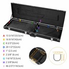 Electric Bass Guitar Hardshell Case Wood Square Carrying Portable Waterproof Box — photo 6