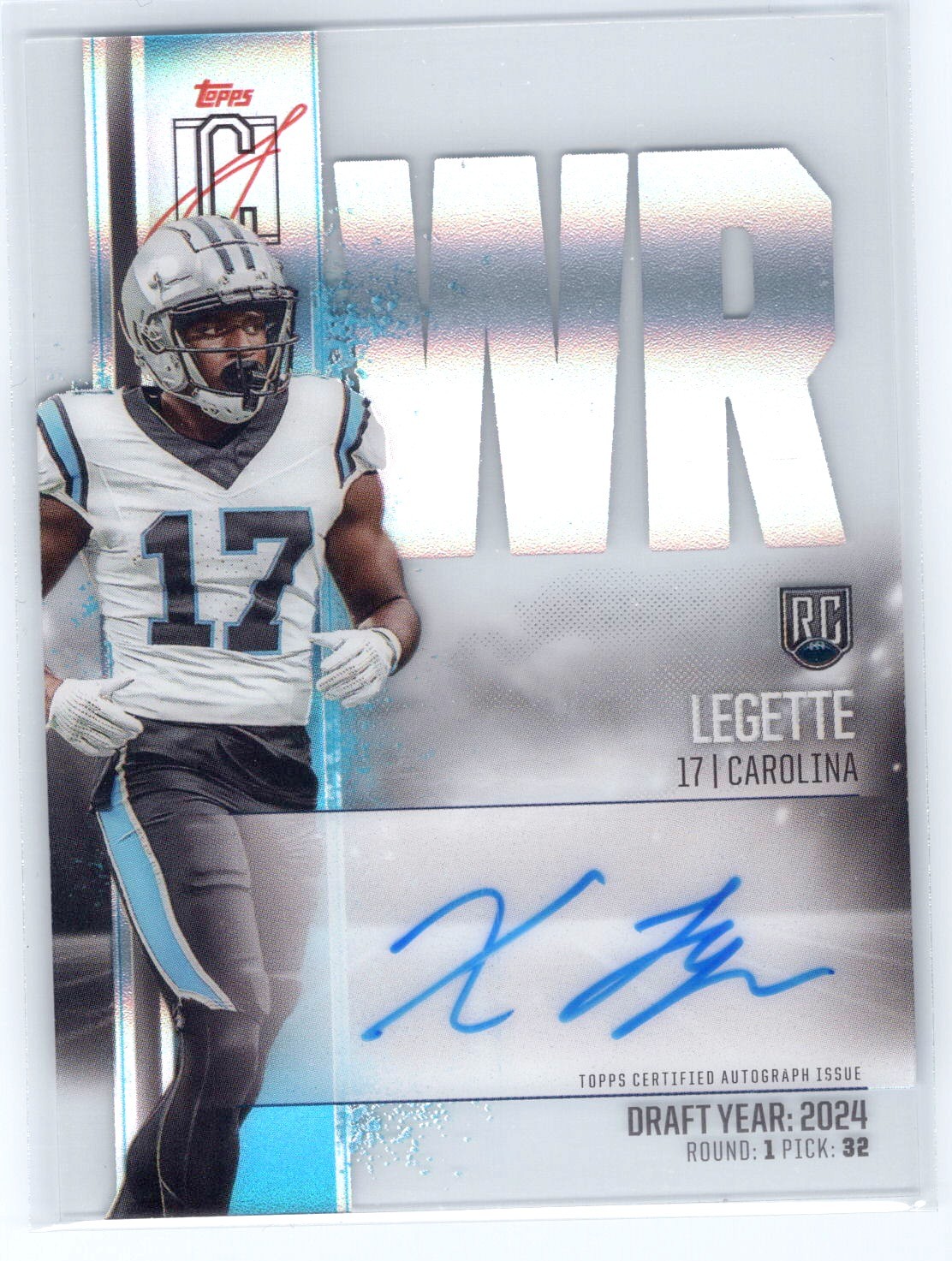 Xavier Legette Topps Signature Class Rookie Class Crystal Clear Autographs #RCCXL Base
