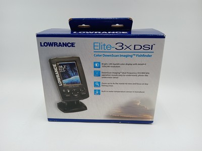 LOWRANCE Elite-3X DSI FishFinder Sonar 455/800 kHz 3.5'' Color LCD *Brand New*