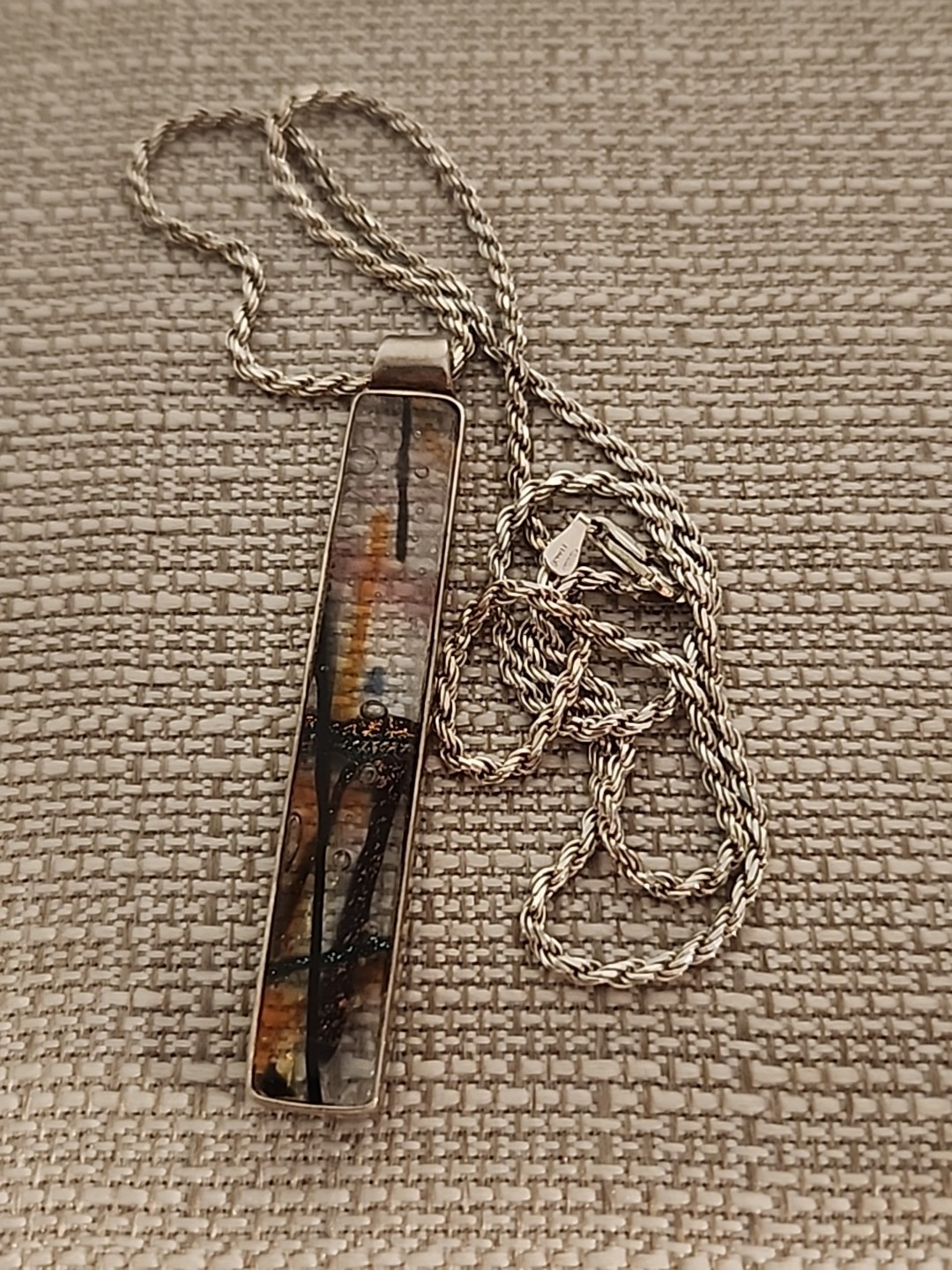 925 Sterling Silver Rope Rectangular Multi Color … - image 8