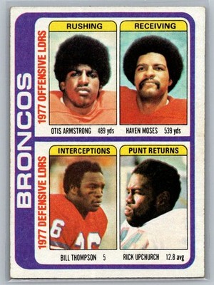 1978 Topps #508 Otis Armstrong / Haven Moses / Bill Thompson / Rick Upchurch