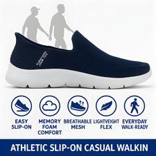 Men's Gowalk Flex Hands Free Slip-ins Athletic Casual Walking Shoes Sneakers