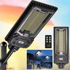 6500K Commercial Solar Street Lights Outdoor Dusk to Dawn Solar Super Bright
