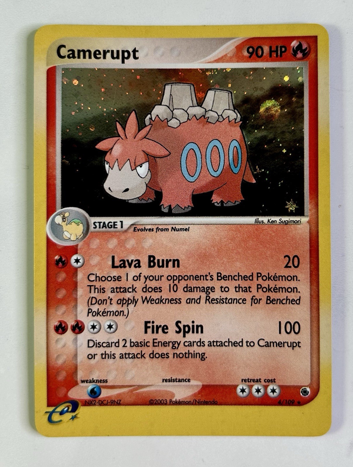 Camerupt 2003 Pokemon Ruby and Sapphire Holo Rare #4/109 * Near Mint
