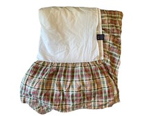 Vintage Chaps Ralph Lauren Wainscott Floral Plaid Queen Size Bed Skirt 15&rdquo; Drop