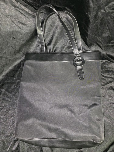 Givenchy Parfums Black Tote Bag Carrier Shoulder Bag Purse Striped - Picture 2 of 21