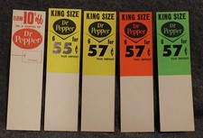 Vintage 1960s Dr. Pepper Carton Inserts (Five)!