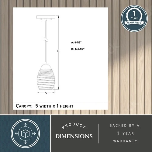 Vaxcel Lighting P0271 Nickel Isley Single Light 5"W Pendant With A Glass Shade - Picture 4 of 8