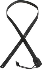 D'Addario 3/4-inch Leather Mandolin Strap - Black 5-pack Bundle
