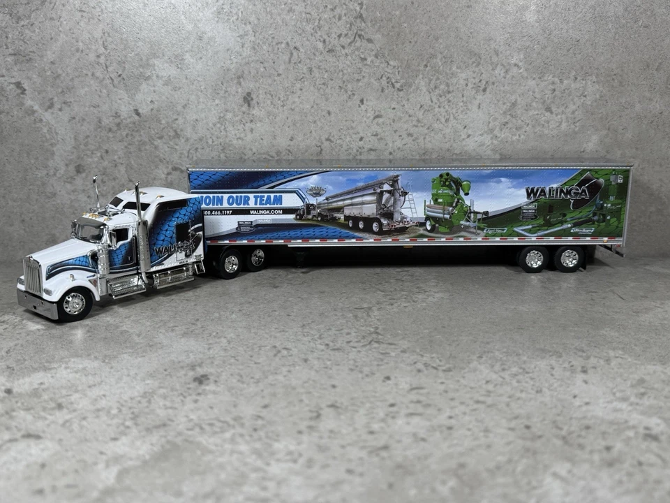 1/64 Kenworth W900L w/ Utility Van Trailer Walinga Inc. DCP By First Gear - Image 3 of 4
