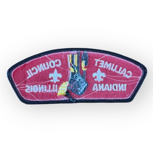 Calumet Council Indiana Illinois CSP Patch BSA Boy Scouts Red Border - Picture 2 of 2