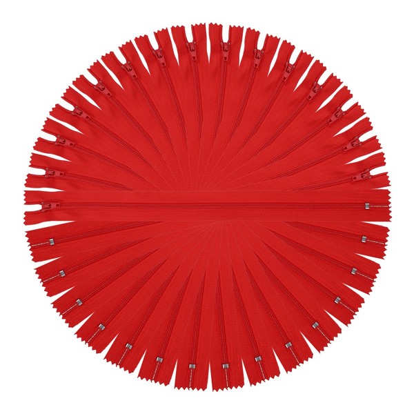 FüR Nylon SpiralreißVerschlüSse, 13 Zoll #3 Rot, 15Er Pack-image