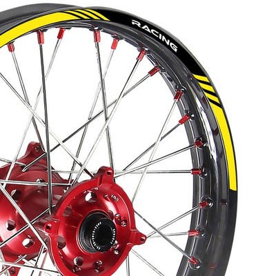For BETA 500 RR-S 17-23 22 21 Wheel Stickers Rim 21'' 18'' Dirt Bike P03B Yellow