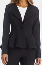 Noir Womens Double Notch Lapel Blazer Black Size M New Fit N Flare