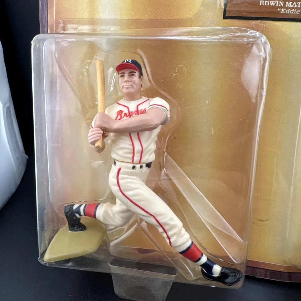 Vintage 1989 Starting Lineup Baseball Greats Hank Aaron & Eddie Mathews SEALED - Image 4 of 4