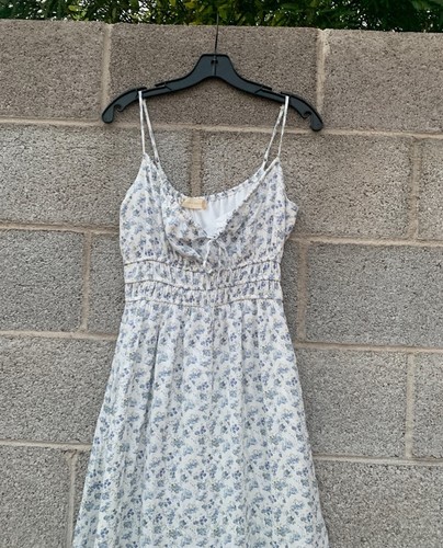 Neu mit Etikett Altard State High Low Maxi* Kleid schick geblümt blau weiß gefüttert Tasche Small - Bild 3 von 13