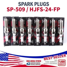 SET OF 8 SP-509 HJFS-24FP Spark Plugs For Ford MOTORCRAFT FOR Ford Super Duty