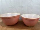 Vintage Pyrex Pink Flamingo 401 & 402  Ovenware USA Bowls