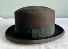 Vintage Dark Brown Stetson Fedora 3X Beaver Quality Size 6 7/8 No Box