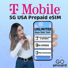 T-Mobile eSIM USA - 25 Day 5G/4G LTE Unlimited Data, Calls Texts US