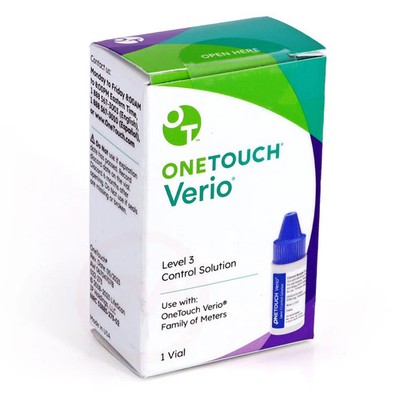 One Touch Verio Control Solution Med Level 3 Vial for Accurate Results 3.8 mL