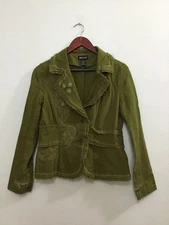 Wet Seal Y2K Fairy Embellished Blazer Jacket Raw Hem Collar Trim