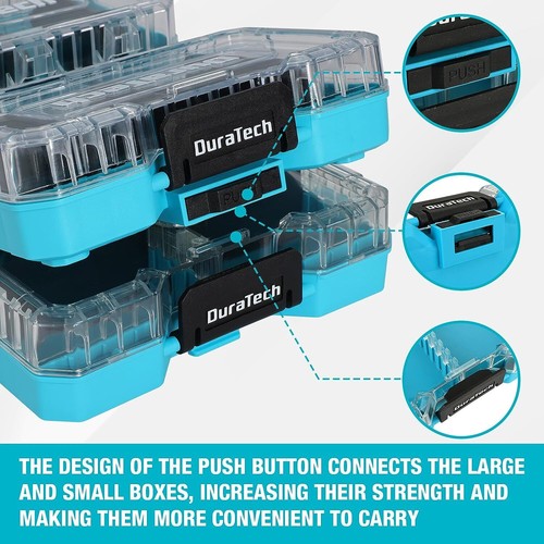 DuraTech 3 Pieces Small Parts Organizer, 14 Compartments, Removable Dividers - Picture 6 of 8