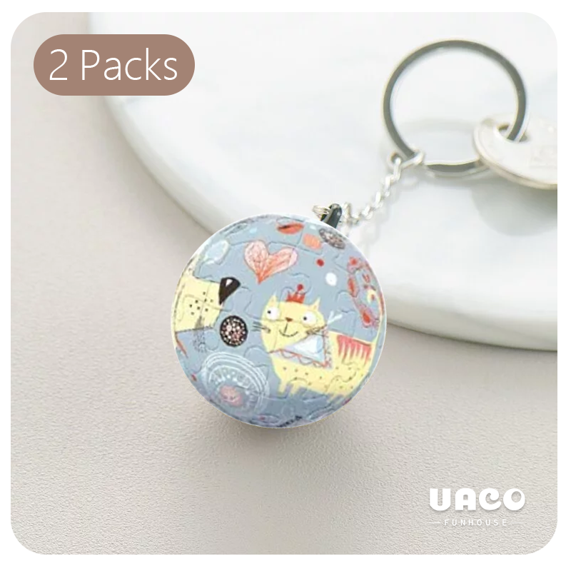 Pintoo》3D Puzzle Keychain Dogs Cats (24pcs) 2-Packs
