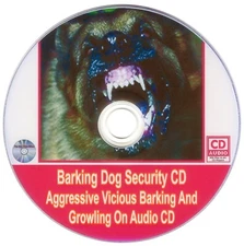 Barking Dog Security CD Aggressive Vicious Barking And Growling On Audio CD