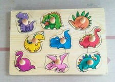 Wooden Dinosaur Puzzle 9 pieces