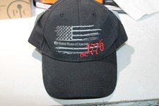 1776 Flag Hat Cap Mens One Size Black Back Adjustable Stars America