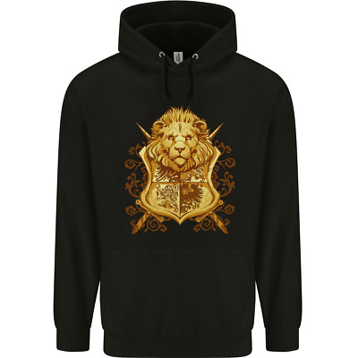 A Heraldic Lion Shield Coat of Arms Herren 80% Baumwolle Hoodie