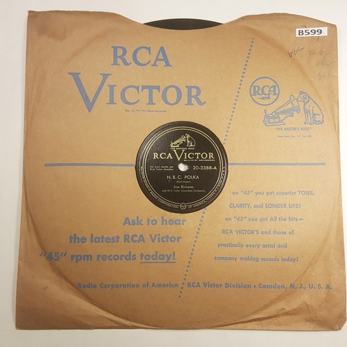 JOE BIVIANO NBC Polka/Manhattan Hop RCA VICTOR 20-3388 E+ 78RPM HEAR