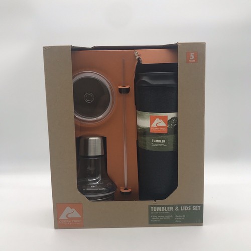 Neu in Verpackung Ozark Trail 803-109-151 5 Stück 20 Unzen Edelstahl Becher & Deckel Set