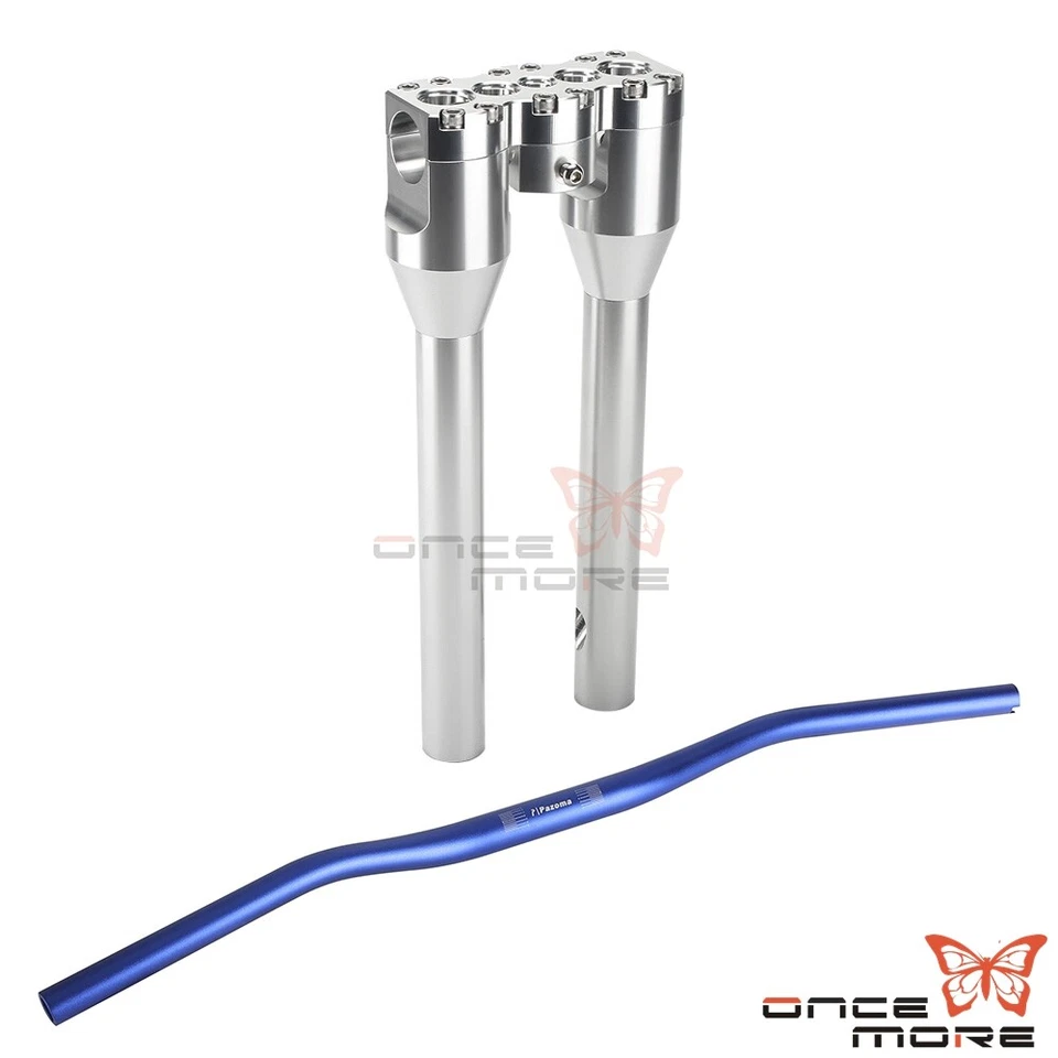 Kit de manillar elevador estilo elevación recta WBlue para Harley Dyna Softail Foto 3 de 4