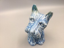 Wade heath Flaxman Ware -Terrier Sitting Blue -WADE England.Blue App.5”.1937/50