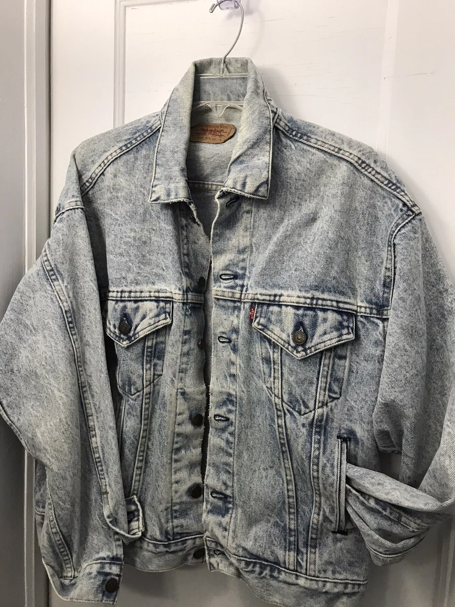Levis acid wash denim jacket outlet