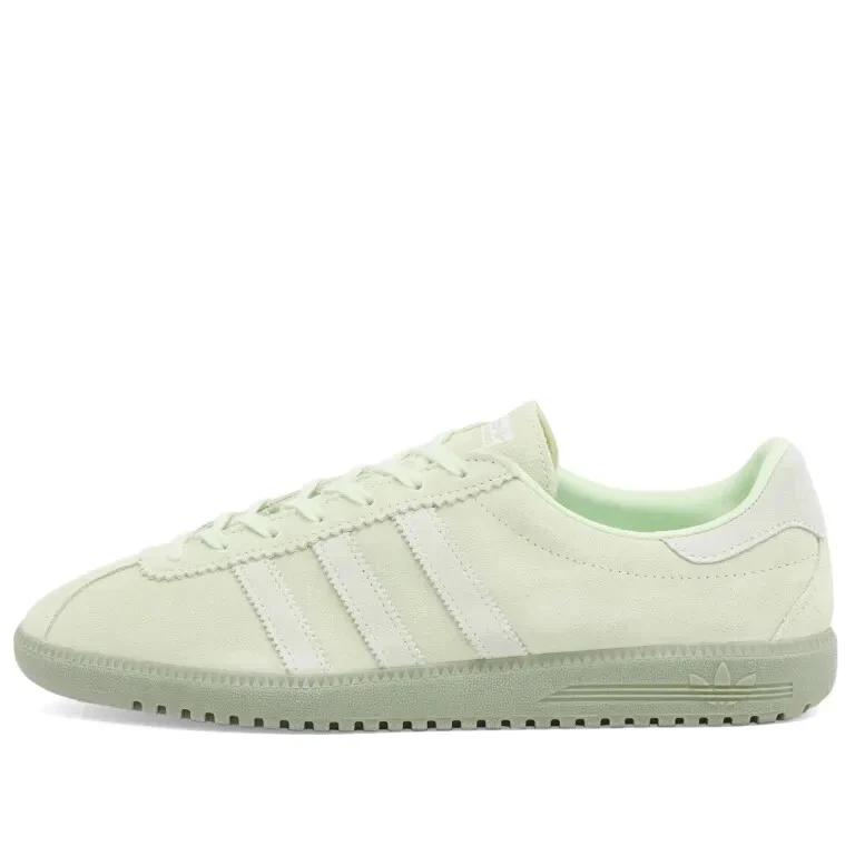 adidas Originals BERMUDA Suede Shoes in Semi Green Spark and Linen green