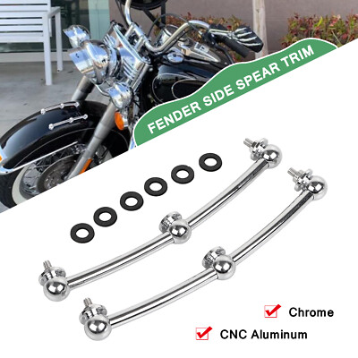 Chrome Front Fender Side Spear Trim For Harley Heritage Softail EFI FLSTCI FLSTN
