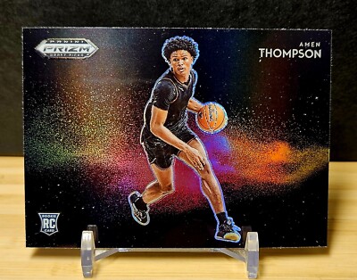 2023-24 Amen Thompson Panini Color Blast Black Prizm RC SSP Case Hit Rookie