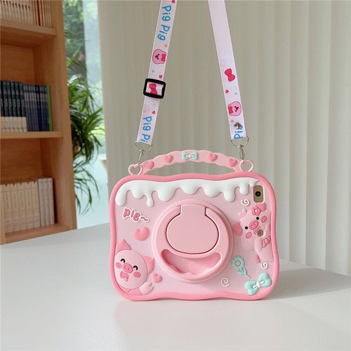 Rotate Stand Case Cover With Strap For iPad 10/9/8/7/6/5th Gen Mini Air Pro Kids - Picture 4 of 27