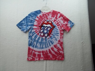 the Rolling Stones Youth Tye Dye Red White Blue Graphic T Shirt