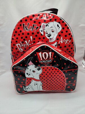Vintage 101 Dalmatians Vinyl Backpack 90s Disney Pyramid Woof Arf
