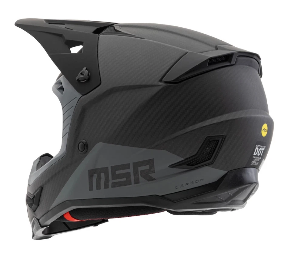 Casco hexagonal de carbono MSR™ con MIPS "grande" negro mate/gris Foto 2 de 4