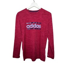 Adidas Top Boys Large 14 16 Kids Activewear Running Gym Athletic Active Graphic