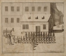 Wache Polizei Feldjäger Corps Garde Spanischer Bock Straf-Esel Holzpferd Pranger